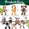 HyDren 10 Pcs Safari Stuffed Animals Plush Jungle Animal Toys for Girls Boys, Elephant Giraffe Lion Tiger Monkey Rhinoceros Zebra White Tiger Leopard Hippo for School Achievement Award