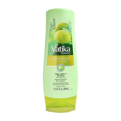 Dabur Vatika Naturals Conditioner, Natural Moisturizing Hair Conditioner for Women with All Hair Types - Long, Curly, Dry, or Color-Treated Hair - Scalp Hydrating Moisturizer (400ml Bottle, Olive)