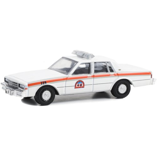 1987 Caprice NYC EMS (City of New York Emergency Medical Service) White with Stripes Hobby Exclusive Series 1/64 Diecast Model Car by Greenlight 30442