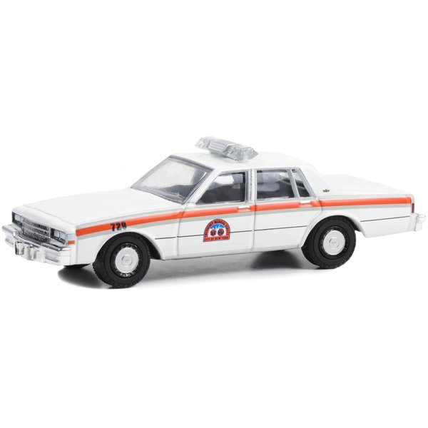1987 Caprice NYC EMS (City of New York Emergency Medical Service) White with Stripes Hobby Exclusive Series 1/64 Diecast Model Car by Greenlight 30442