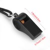 Fya Whistle, Plastic Whistle with Lanyard, Loud Clear Black Whistles Bulk Great for Coaches, Referees, and Officials