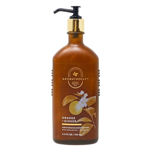 Bath & Body Works Aromatherapy Orange + Ginger 2 Pack Body Lotion Gift Set Bundle with a Natural Oats Bar Soap - Full Size