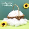 50g Polyester Fill, Premium Polyester Fiberfill, Recycled Polyester Fiber, High Resilience Stuffing Fluff Fiberfill for Pillow Filling, Christmas Dolls DIY, and Home Decors Projects