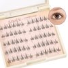 Lash Clusters D Curl 9-12mm Mixed DIY Eyelash Extensions 60PCS Cluster Lashes Individual Eyelash Wispy Natural Lash Extensions DIY at Home