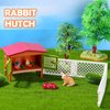 11 Pieces Farm World Set Easter Bunny Hutch Bunny Toy Animal Figures Barnyard Carrot Bunny Hutch Farmhouse Country Toys for Kids Ages 3 to 8 or up Playset Learning Educational Toys Birthday Gift