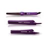 ISO Beauty Full Set w/ 1.25" Hair Straightener, Curling Iron Wand and Mini Flat Iron Complete Full Set (Purple)