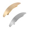 Set of 2 Simple French Hair Barrettes Spring Hair Clip Women Metal Gold and Silver Hairpins Hair Jewelry (Oval)