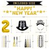 DMIGHT New Years Eve Party Supplies 2025, New Years Decorations, Party Favors Including Ballons, Banner, Top Hats, Headband Tiaras, Horns, Squawkers, Glasses, Leis Necklaces