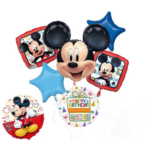 Anagram Mickey Portrait Birthday Party Supplies Balloon Bouquet Decorations
