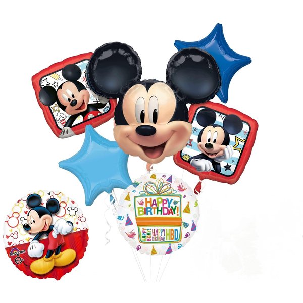Anagram Mickey Portrait Birthday Party Supplies Balloon Bouquet Decorations
