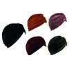 5 Velvet Women Stretchy Turban Chemo Cap Bennie Head Wrap Headwear (5 Velvet)