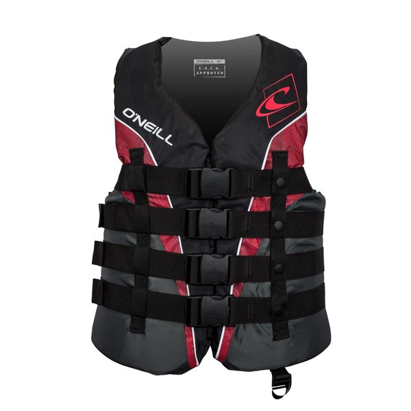O'Neill Men's Superlite USCG Life Vest,Black/Graphite/Red:White,M