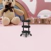 LUOZZY 2 PCS 1:12 Dollhouse Mini Shopping Cart 3 Tier Miniature Rolling Cart Storage Display Shelf with Wheels Dollhouse Furniture Accessory