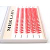 Colored Red Lash Clusters, 3D Volume 20D Curl C, Thickness 0.10mm, Length 8-16mm Mixed Tray, 100 PCS of Red Eyelash Clusters, Faux Mink Red Individual Lash Extensions DIY