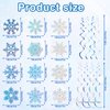 36pcs Glittery Winter Snowflake Hanging Swirl Decoration Christmas Ceiling Streamers Decor Double-Sided Snowflake Swirl for Winter Holiday Birthday Baby Shower Xmas New Year Wedding Party Supplies