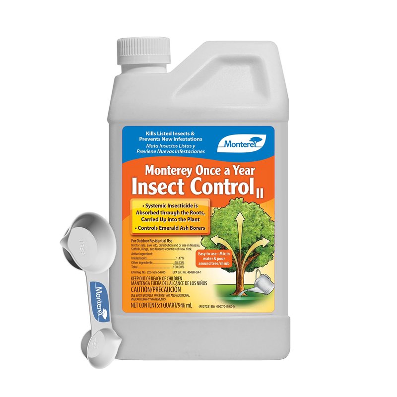 Monterey Once A Year Insect Control II Bundled with Measuring Spoon - Systemic Insecticide Absorb...