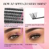 Lash Clusters DIY Eyelash Extensions 120 Clusters Lashes D Curl 0.07 Natural Individual Lash Extensions Mixed Tray False Eyelashes Soft & Strong Thin Band DIY at Home (F30-0.07D, 8-16mm)