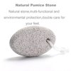 Natural Foot Pumice Stone for Feet, Borogo 2-Pack Lava Pedicure Tools Hard Skin Callus Remover for Feet and Hands - White&Red