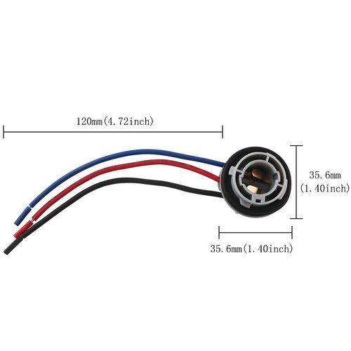 GLL Stradard 1157 LED Bulbs Socket Holder Auto Car Plastic Waterproof Turn Signal Tail Stop Rear Brake Light Base Harness Plugs Connectors Pre-wired Wiring Sockets