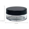 Beauticom 40pcs 10 Gram (0.35 oz) Plastic Pot Jars – BPA Free Clear Round Acrylic Container for Travel, Cosmetic, Makeup, Bead, Sample, Lip Balm, Candy, Herbs, Eye Shadow 10g/10ml (Black Lid)