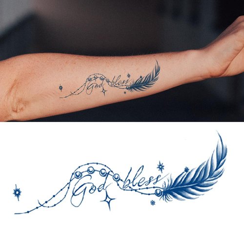 Oottati 2 Sheets Tiny Fake Semi Permanent Waterproof Temporary Tattoos Stickers 100% Plant-Based ...