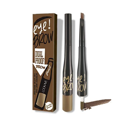 Double-ended automatic rotating eyebrow pencil long-lasting waterproof non-fading eyebrow powder eyebrow pencil two in one (03#Maroon)