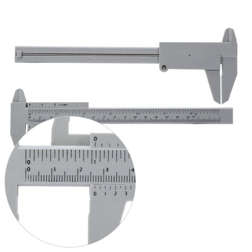 Vernier Caliper, 150MM Plastic Eyebrow Permanent Make Up Micrometer Measuring Measurement Tool
