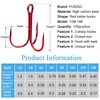 Treble Fishing Hooks,Super Sharp Solid Triple Barbed Fish Hook Strong Wide Gap High Carbon Steel Barbed Hook for Fishing Lures Baits Freshwater Saltwater (Red 14# 125pcs)