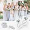 Banugo Bachelorette Hair Ties, Bridesmaid Proposal Gifts, Spiral Hair Ties Scrunchies, Bridal Shower, Wedding, Bachelorette Party Favors for Guest (Set of 8-Silver)