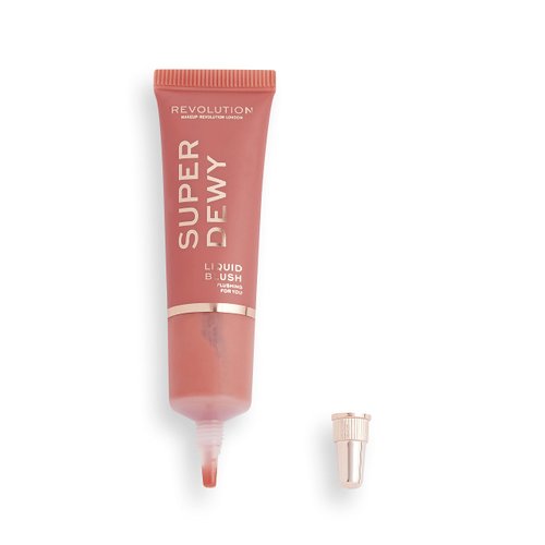 Revolution Beauty, Superdewy Liquid Blush, Richly Pigmented & Buildable, Blendable Formula, Flushing For You, 0.5 Fl. Oz.