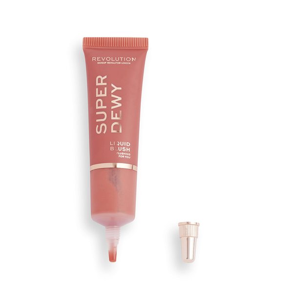 Revolution Beauty, Superdewy Liquid Blush, Richly Pigmented & Buildable, Blendable Formula, Flushing For You, 0.5 Fl. Oz.