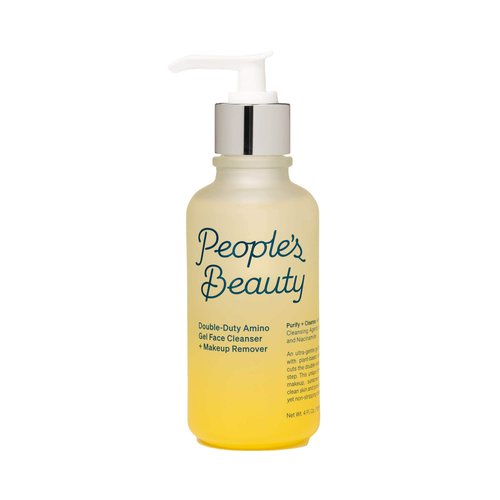 People's Beauty Face Cleanser & Makeup Remover - Double-Duty Amino Gel Makeup Removing Face Wash with Plant-Based Amino Acids & Salicylic Acid, Vegan & Cruelty Free, 4.0 Fl Oz