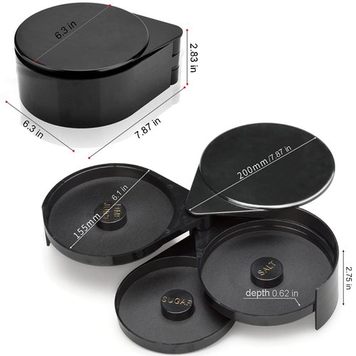 Glass Rimmer Salt Rimmer, Sugar Rimmer Cocktail, Margarita Salt Rimmer Set with 1 Sets Ice Cube Clips 3 Tier Glass Rimmer for Margarita Tray and Cocktail