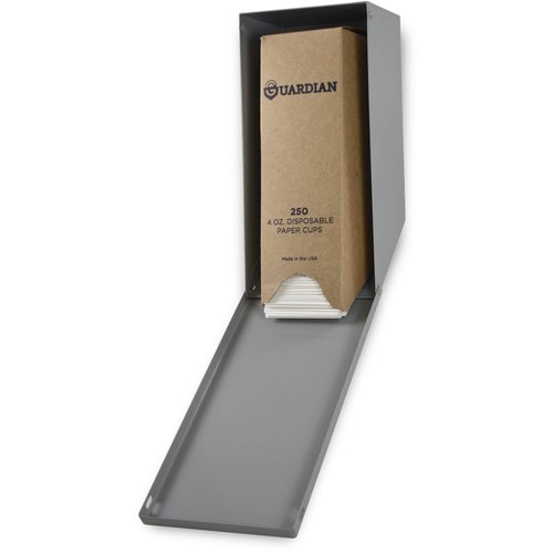 Guardian Paper Cup Dispenser – Wall Cup Holder w/250 Cup Capacity of 4 oz Paper Cups – Steel Cup Dispenser for Water Cooler – Indoor or Outdoor Water Cooler Cup Dispenser