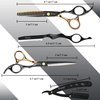 Professional Hair Shears Thinning Scissors Set, Fcysy Barber Shears Hair Cutting Scissors Kit, Hairdresser Texturizing Scissors Hair Trimming Scissors Barber Straight Edge Razor Salon Supplies