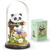 QARULUS Panda Flower Building Set for Adult Plant Friend Set Bonsai Tree Party Favors for Kids Animal Building Blocks Valentines New Year Easter Birthday Gift for Boys Girls Age 6-12+(Panda Flowers)