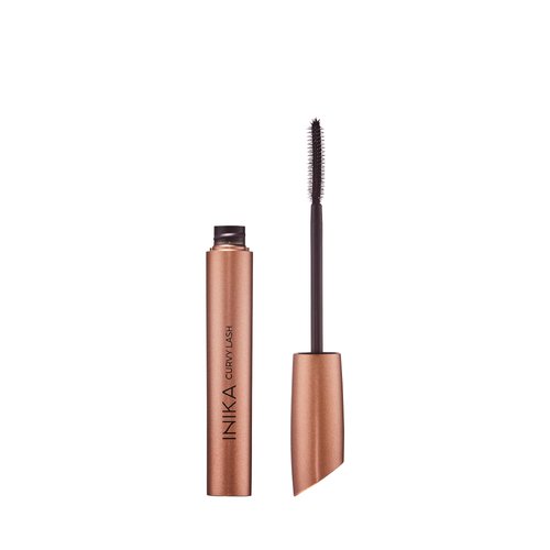 INIKA Organic Curvy Lash Mascara | Smudge-proof curling, lifting and pigmented lashes. Vegan, Non-Toxic, Natural ingredients for sensitive eyes. Black 0.27fl oz | 8ml