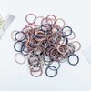 Aimeely Girls Women Multi Color 100 Count Hair Elastic ties Colorful Non-slip 3CM Comfort Daily School Hair Bands Black
