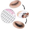 CoMango Premade Fans Eyelash Extensions 5D-C-0.07-9mm Premade Volume Lash, Short Stem Eyelash Extensions Pre Made Fanned Russian Volume Lash Extensions Mix Tray