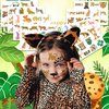 8 Sheets (96PCS) Cheetah Tattoos Temporary Jungle Theme Birthday Party Supplies Favors Decorations Tattoo Stickers for Boys Girls Gifts Classroom School Prizes Rewards