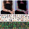 Halloween Party Favors, 30 Sheets Luminous Halloween Temporary Tattoos for Kids, Glow In The Dark Tattoos Stickers for Boys Girls Birthday Decorations Gifts, Halloween Goodie Bags Stuffers Supplies