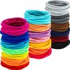Canlierr 500 Pcs Hair Ties Bulk for Thick Non Metal Hair Elastics Hair Rubber Bands Ponytail Holders for Women Men Straight Thick Curly Hair(Multicolor,2 mm X 3.5 cm)