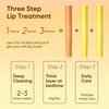Misoour Lip Balm and Lip Mask Set - Lip Moisturizer with Vitamin C and Squalane, Lip Sleeping Mask for Hydrating and Nourishing, Bubble cleansing lip Gel x 1 and Lip Serum x 2 (0.14 floz Pack of 3)