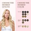 GOO GOO Clip in Hair Extensions Real Human Hair, 14inch 150g 9Pcs, 18A/613A Dark Blonde Highlighted Bleach Blonde, Remy Human Hair Extensions Clip ins for Women, Natural Human Hair