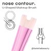 Katelia Beauty Nose Contour Makeup Brush for Sculpting and Defining Nose Contour, Precision Duo Contour Brush, Innovative and Unique Dual-Ended Brush U-Shaped Nose Contour Brush for Easy Nose Contour