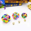 NANAOUS Nobbly Wiggle Ball Dog Toy 6 PC, Dog Pet Toys Colorful Interactive Ball with Bell, 6 Sizes Wiggle Toy Balls, Dog Ball Puppy Supply Interactive Dog Cat Ball