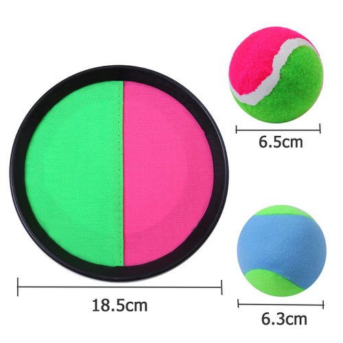 Aneco Toss and Catch Paddle Game Set Disc Paddles and Toss Ball Sport Game Outdoor Yard Games Summer Beach Toys Fun Birthday Gifts, 6 Paddles and 6 Balls