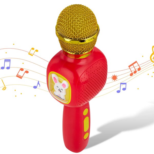 Contixo Kids Microphone - Bluetooth Karaoke Microphone for Kids, Singing Machine Microphone, Birthday Presents Toys for 3 4 5 6 7 8 9 10 12 Year Old Girls Boys, Birthday Party, Home KTV, Red