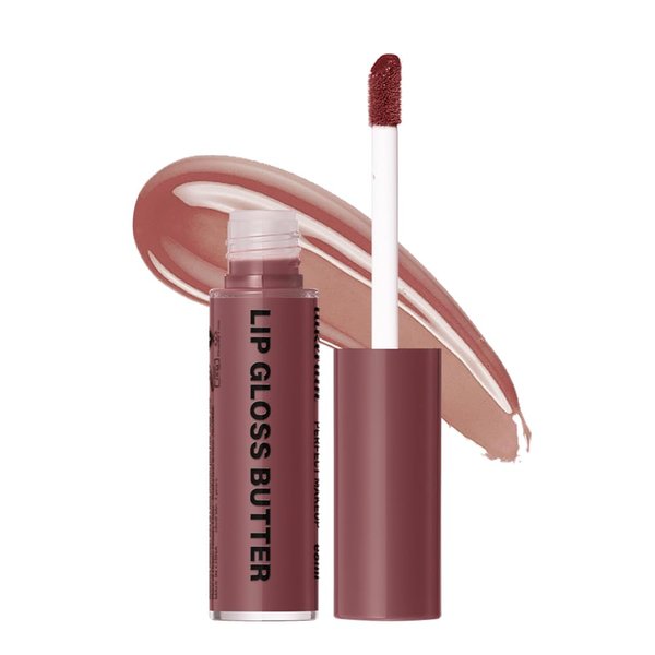 Fovcos Professional Makeup Butter Lip Gloss, Moisturizing Lip Glow Oil, Hydrating Lip Balm, Lip Tint Stain, Lip Plumping Gloss, Non-Sticky Long Lasting Lip Oil Gloss (#1)