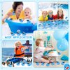 36 Packs Mini Rubber Ducks with Sunglasses Sets 2.2 Inch Duck Bath Toys Squeaky Rubber Ducks Cute Float Bathtub Duckies for Little One Birthday Party Favors Class Prizes Car Decor(Blue)